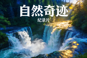 纪录片《自然奇迹》海报：壮观瀑布景观